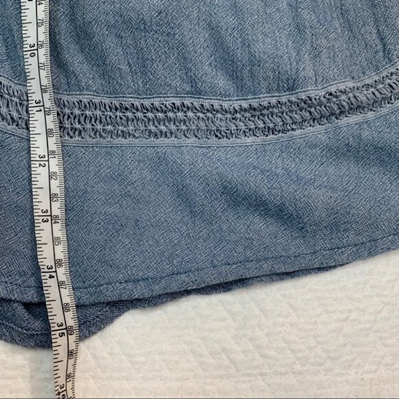 ABERCROMBIE & Fitch Chambray Blue Midi Dress Lined S - Picture 12 of 13